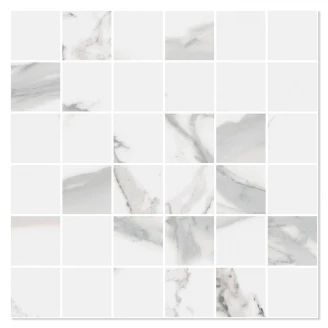 Marmor Mosaik Klinker Lucid Vit Matt 30x30 (5x5) cm